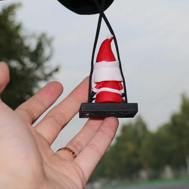 Christmas Car Rearview Mirror Pendant – Santa Claus Resin Hanging Decoration UAE