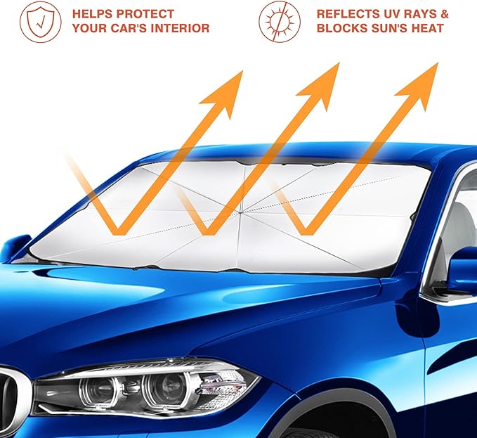 Car Windshield Sun Umbrella in UAE – Foldable UV Protection Sunshade for Front Windshield | Heat & Sun Blocker