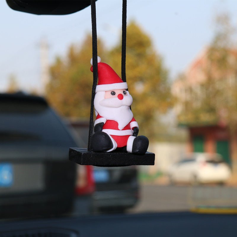 Christmas Car Rearview Mirror Pendant – Santa Claus Resin Hanging Decoration UAE