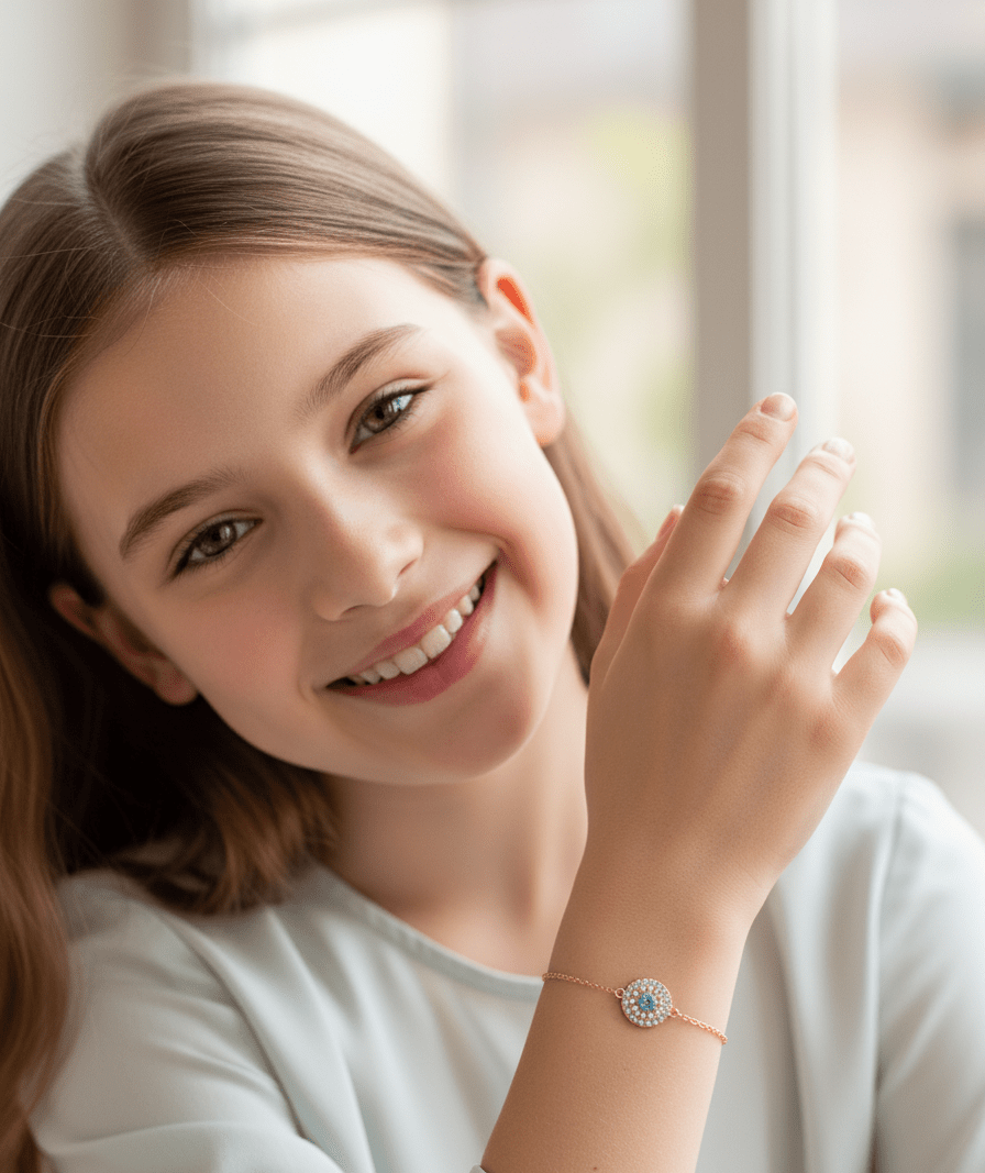 Evil Eye Protection Bracelet in UAE – Gold & Silver Adjustable Cubic Zirconia Jewelry for Women, Good Luck & Daily Wear