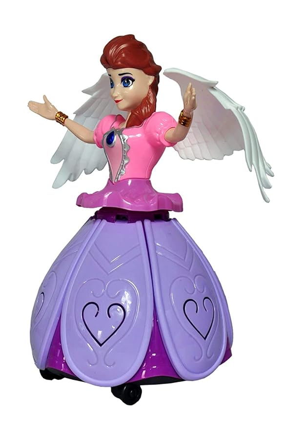 Angel Girl Toy in UAE – Battery-Operated Musical Dancing Princess Doll with 3D Lights and Bump & Go Action