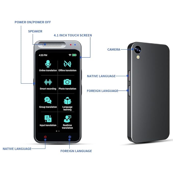 Artificial Intelligence (AI) Translator Device – 138 Languages Real-Time Smart Voice Translator UAE