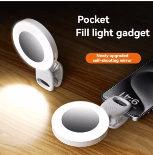 Selfie Glow Mirror – Portable LED Ring Light Mirror for Photos & Videos – UAE